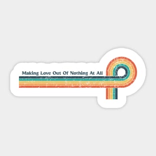 Retro Stripes Making Love Out Of Nothing At All Cool Air Supply Dad Sticker